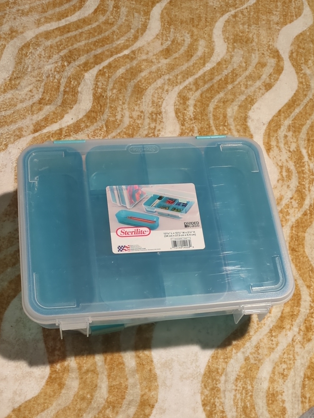 Set Of 2 Sterilite Blue Plastic Jewelry Organizer with Divided Compartments
